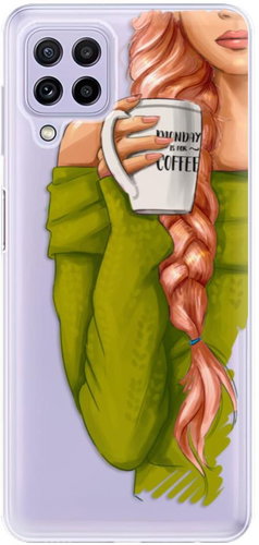 iSaprio My Coffe and Redhead Girl for Samsung Galaxy A22 - Phone Cover - Main image