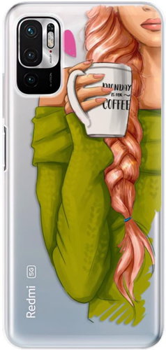 iSaprio My Coffe and Redhead Girl for Xiaomi Redmi Note 10 5G - Phone Cover - Main image