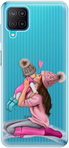 iSaprio Kissing Mom - Brunette and Girl for Samsung Galaxy M12 - Phone Cover - Main image
