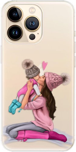 iSaprio Kissing Mom - Brunette and Girl for iPhone 13 Pro Max - Phone Cover - Main image