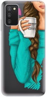 iSaprio My Coffe and Brunette Girl for Samsung Galaxy A03s - Phone Cover