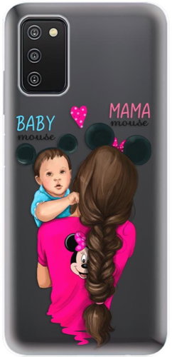 iSaprio Mama Mouse Brunette and Boy for Samsung Galaxy A03s - Phone Cover - Main image