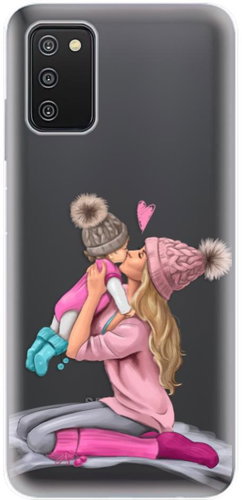 iSaprio Kissing Mom for Blond and Girl for Samsung Galaxy A03s - Phone Cover - Main image