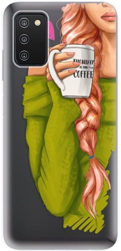 iSaprio My Coffe and Redhead Girl for Samsung Galaxy A03s - Phone Cover - Main image