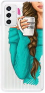 iSaprio My Coffe and Brunette Girl for Samsung Galaxy M52 5G - Phone Cover