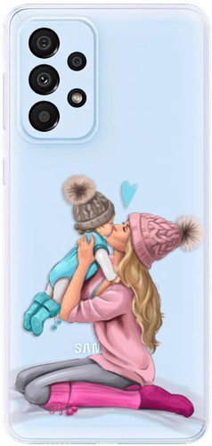 iSaprio Kissing Mom - Blond and Boy for Samsung Galaxy A33 5G - Phone Cover - Main image