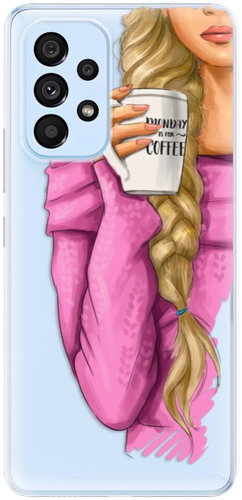 iSaprio My Coffe and Blond Girl for Samsung Galaxy A53 5G - Phone Cover - Main image