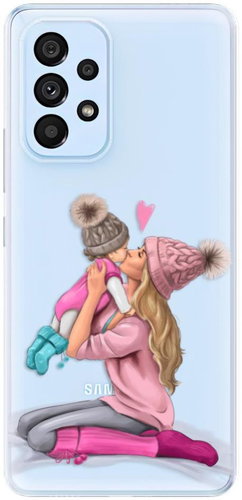 iSaprio Kissing Mom - Blond and Girl for Samsung Galaxy A53 5G - Phone Cover - Main image