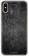 iSaprio Black Wood for iPhone XS - Phone Cover