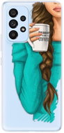 iSaprio My Coffe and Brunette Girl for Samsung Galaxy A73 5G - Phone Cover