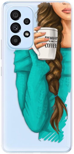 iSaprio My Coffe and Brunette Girl for Samsung Galaxy A73 5G - Phone Cover - Main image