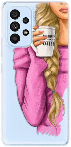 iSaprio My Coffe and Blond Girl for Samsung Galaxy A73 5G - Phone Cover - Main image