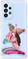 iSaprio Kissing Mom - Brunette and Girl for Samsung Galaxy A73 5G - Phone Cover