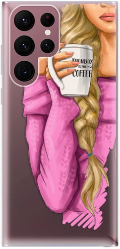 iSaprio My Coffe and Blond Girl for Samsung Galaxy S22 Ultra 5G - Phone Cover - Main image