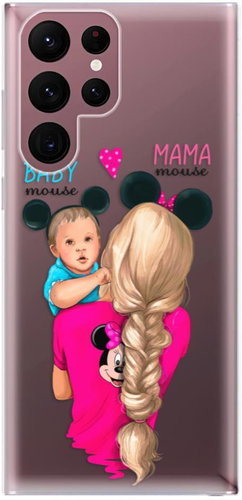 iSaprio Mama Mouse Blonde and Boy for Samsung Galaxy S22 Ultra 5G - Phone Cover - Main image
