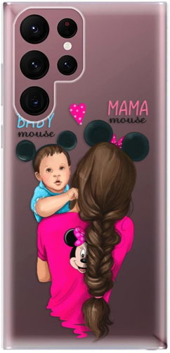iSaprio Mama Mouse Brunette and Boy for Samsung Galaxy S22 Ultra 5G - Phone Cover - Main image
