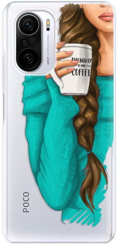 iSaprio My Coffe and Brunette Girl for Xiaomi Poco F3 - Phone Cover - Main image
