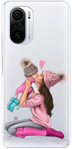 iSaprio Kissing Mom - Brunette and Girl for Xiaomi Poco F3 - Phone Cover - Main image