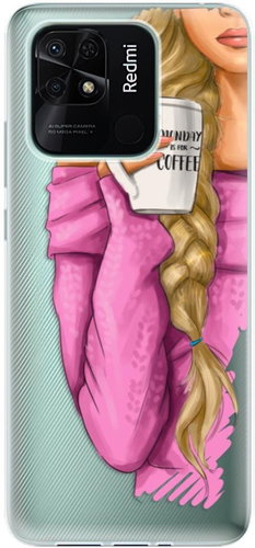 iSaprio My Coffe and Blond Girl for Xiaomi Redmi 10C - Phone Cover - Main image