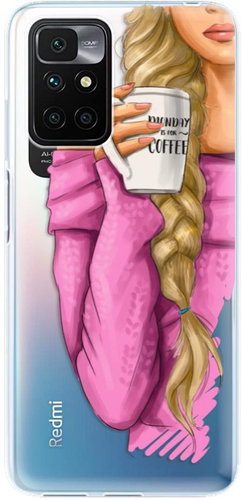 iSaprio My Coffe and Blond Girl for Xiaomi Redmi 10 - Phone Cover - Main image