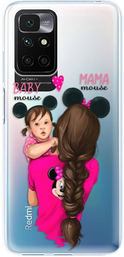 iSaprio Mama Mouse Brunette and Girl for Xiaomi Redmi 10 - Phone Cover - Main image