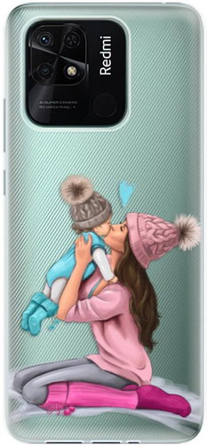 iSaprio Kissing Mom Brunette and Boy pre Xiaomi Redmi 10C - Kryt na mobil - Hlavný obrázok