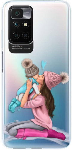 iSaprio Kissing Mom for Brunette and Boy for Xiaomi Redmi 10 - Phone Cover - Main image