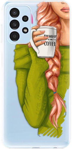 iSaprio My Coffe and Redhead Girl for Samsung Galaxy A13 - Phone Cover - Main image