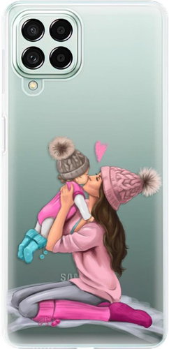 iSaprio Kissing Mom for Brunette and Girl for Samsung Galaxy M53 5G - Phone Cover - Main image