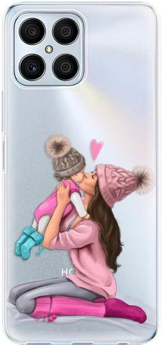 iSaprio Kissing Mom for Brunette and Girl for Honor X8 - Phone Cover - Main image