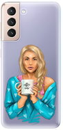 iSaprio Coffee Now - Blonde for Samsung Galaxy S21 Ultra - Phone Cover