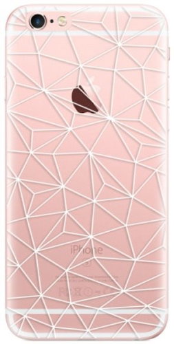 iSaprio Abstract Triangles 03 - White for iPhone 6 Plus - Phone Cover - Main image
