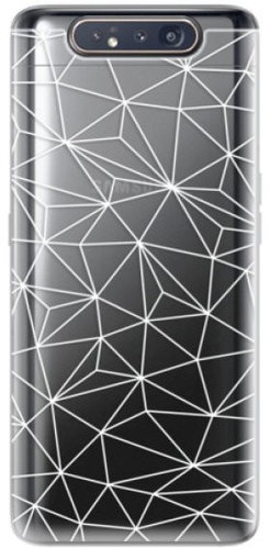iSaprio Abstract Triangles 03 - White for Samsung Galaxy A80 - Phone Cover - Main image