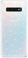 iSaprio Abstract Triangles 03 - White for Samsung Galaxy S10+ - Phone Cover
