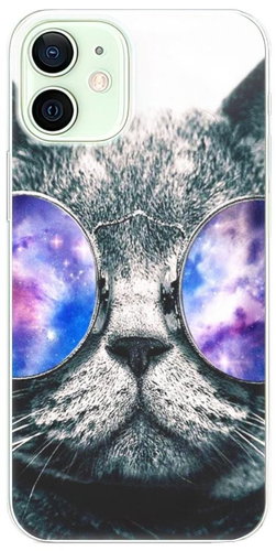 iSaprio Galaxy Cat for iPhone 12 - Phone Cover - Main image