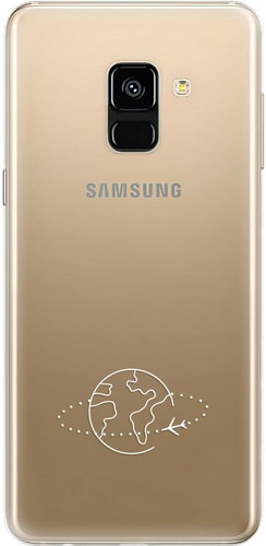 iSaprio Clear Case - Travel - Samsung Galaxy A8 2018 - Phone Cover - Main image