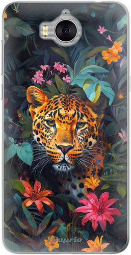 iSaprio Flower Jaguar - Huawei Y5 2017/Huawei Y6 2017 - Phone Cover - Main image