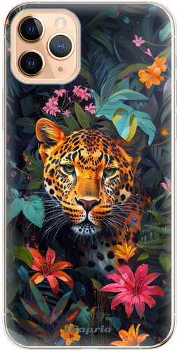 iSaprio Flower Jaguar - iPhone 11 Pro Max - Phone Cover - Main image