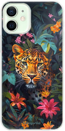 iSaprio Flower Jaguar - iPhone 12 - Phone Cover - Main image