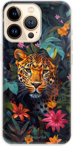 iSaprio Flower Jaguar - iPhone 13 Pro - Phone Cover - Main image