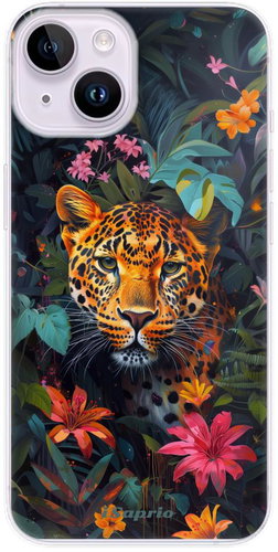iSaprio Flower Jaguar - iPhone 14 - Phone Cover - Main image