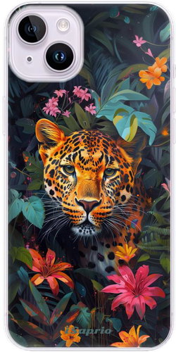 iSaprio Flower Jaguar - iPhone 14 Plus - Phone Cover - Main image