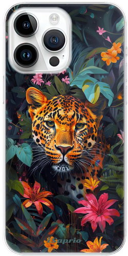 iSaprio Flower Jaguar - iPhone 15 Pro Max - Phone Cover - Main image