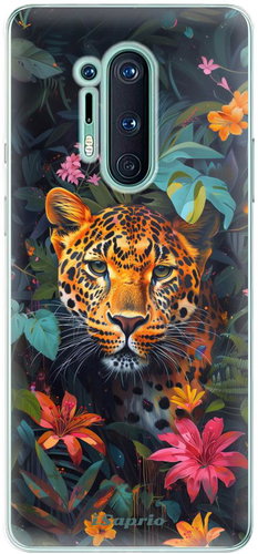iSaprio Flower Jaguar - OnePlus 8 Pro - Phone Cover - Main image