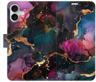 iSaprio Flip pouzdro Dark Marble pro iPhone 16 Plus - Phone Case