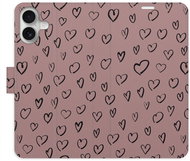 iSaprio Flip pouzdro Heart Dark 02 pro iPhone 16 Plus - Phone Case