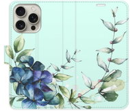 iSaprio Flip pouzdro Blue Flowers pro iPhone 16 Pro - Phone Case