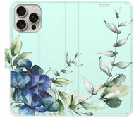 iSaprio Flip pouzdro Blue Flowers pro iPhone 16 Pro Max - Phone Case