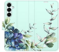 iSaprio Flip pouzdro Blue Flowers pro Samsung Galaxy A16 5G - Pouzdro na mobil