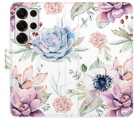 iSaprio Flip pouzdro Succulents Pattern pro Samsung Galaxy S25 Ultra - Phone Case